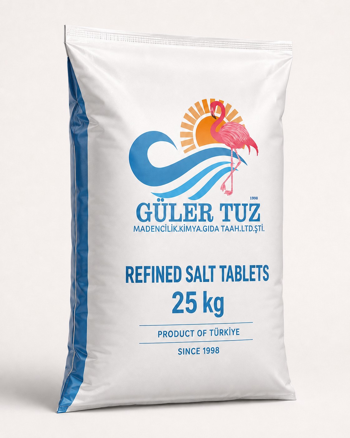 Güler Tuz 25 kg-os finomított tablettasó csomagolás